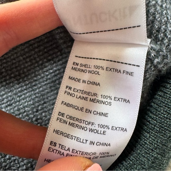 Untuckit Sweater Belguardo Merino Wool 1/4 Zip Knit Pullover gray large - Picture 3 of 8